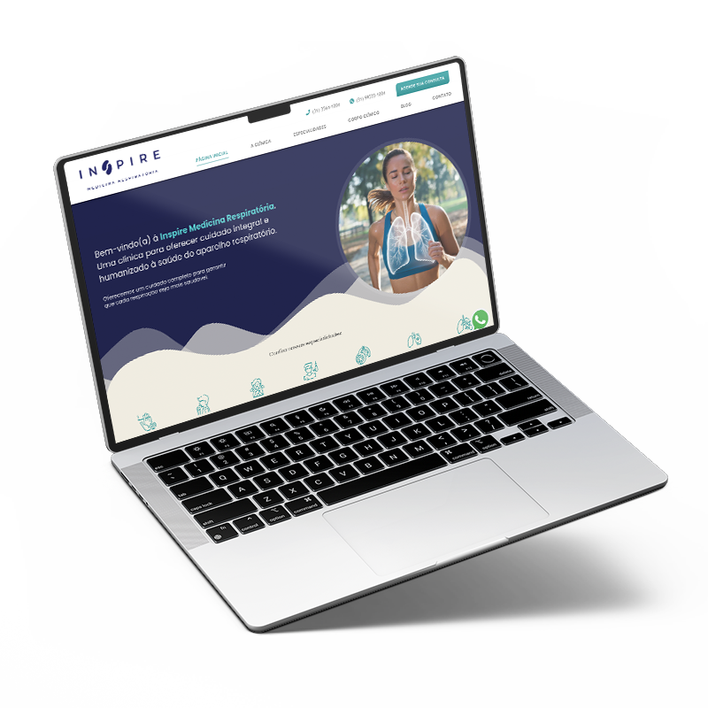 Criação de site para clínica de medicina respiratória.
