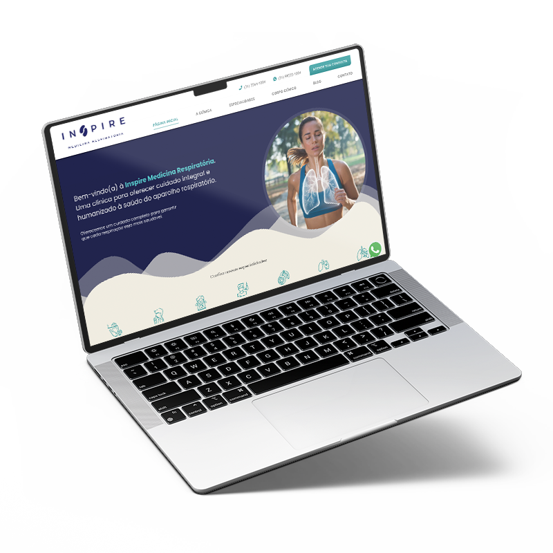 Criação de site para clínica de medicina respiratória.